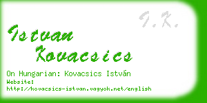 istvan kovacsics business card